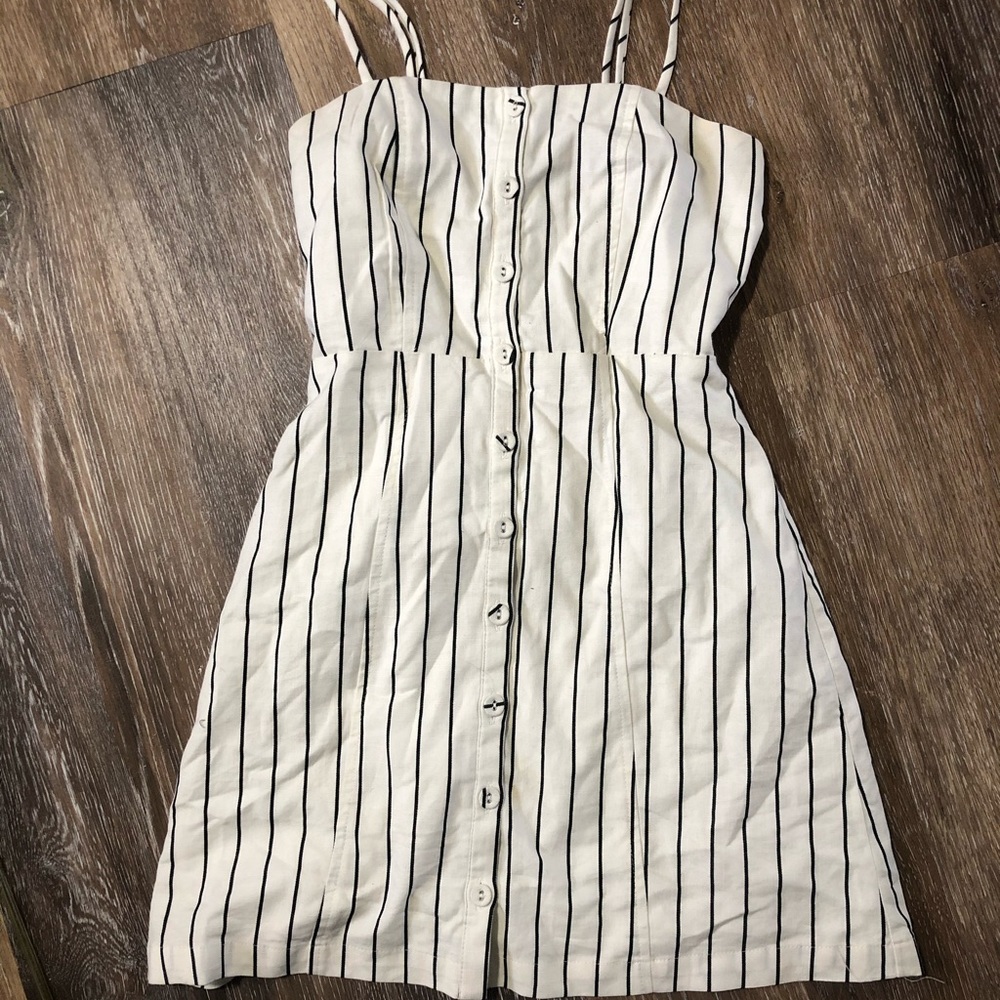 Forever 21 striped button down mini dress